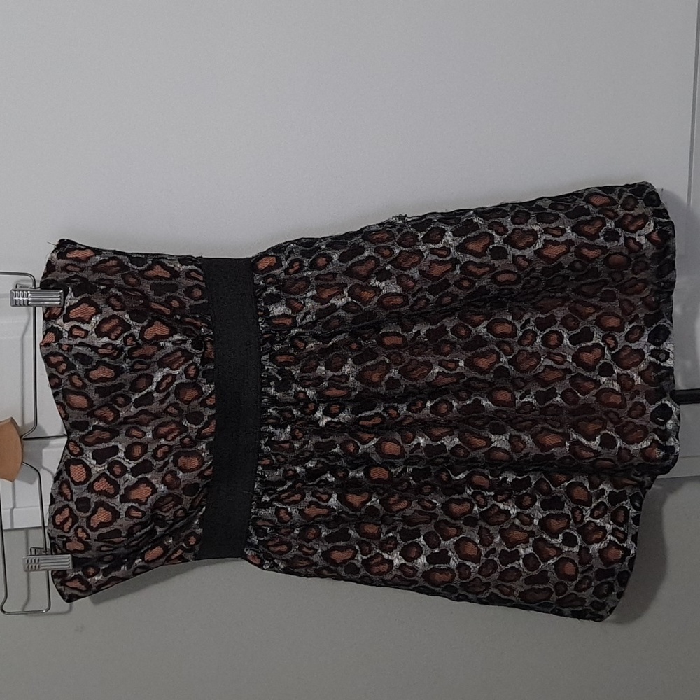 Wet Seal strapless mini dress -cheetah/leopard print